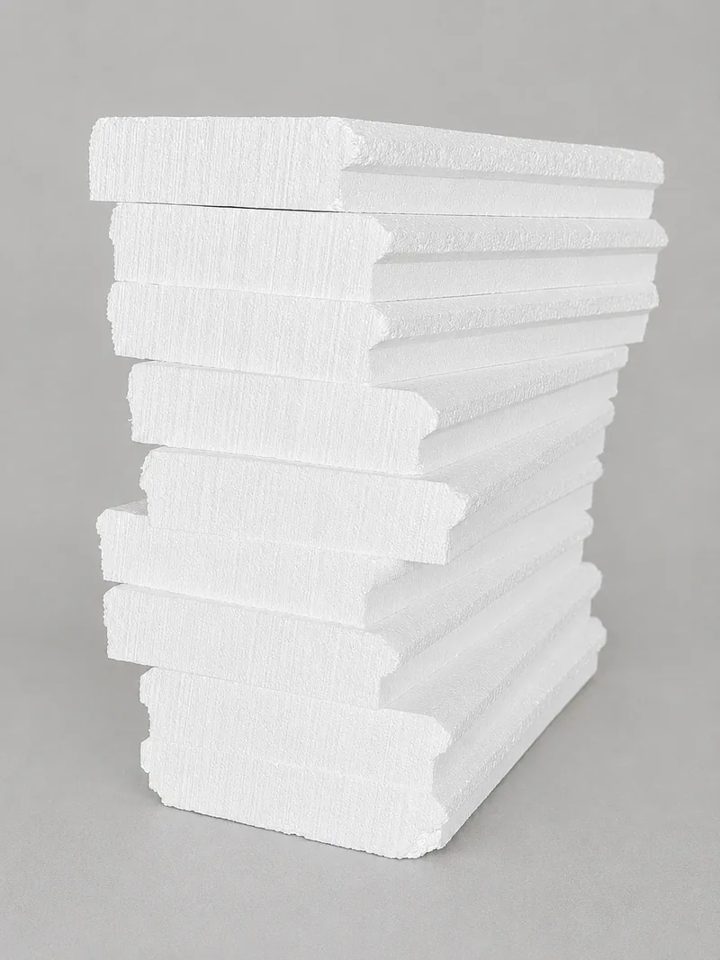 Bovedillas de 1.22 × 0.61 × 0.16 m apiladas